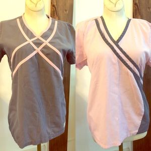 SET OF TWO SCRUB TOPS